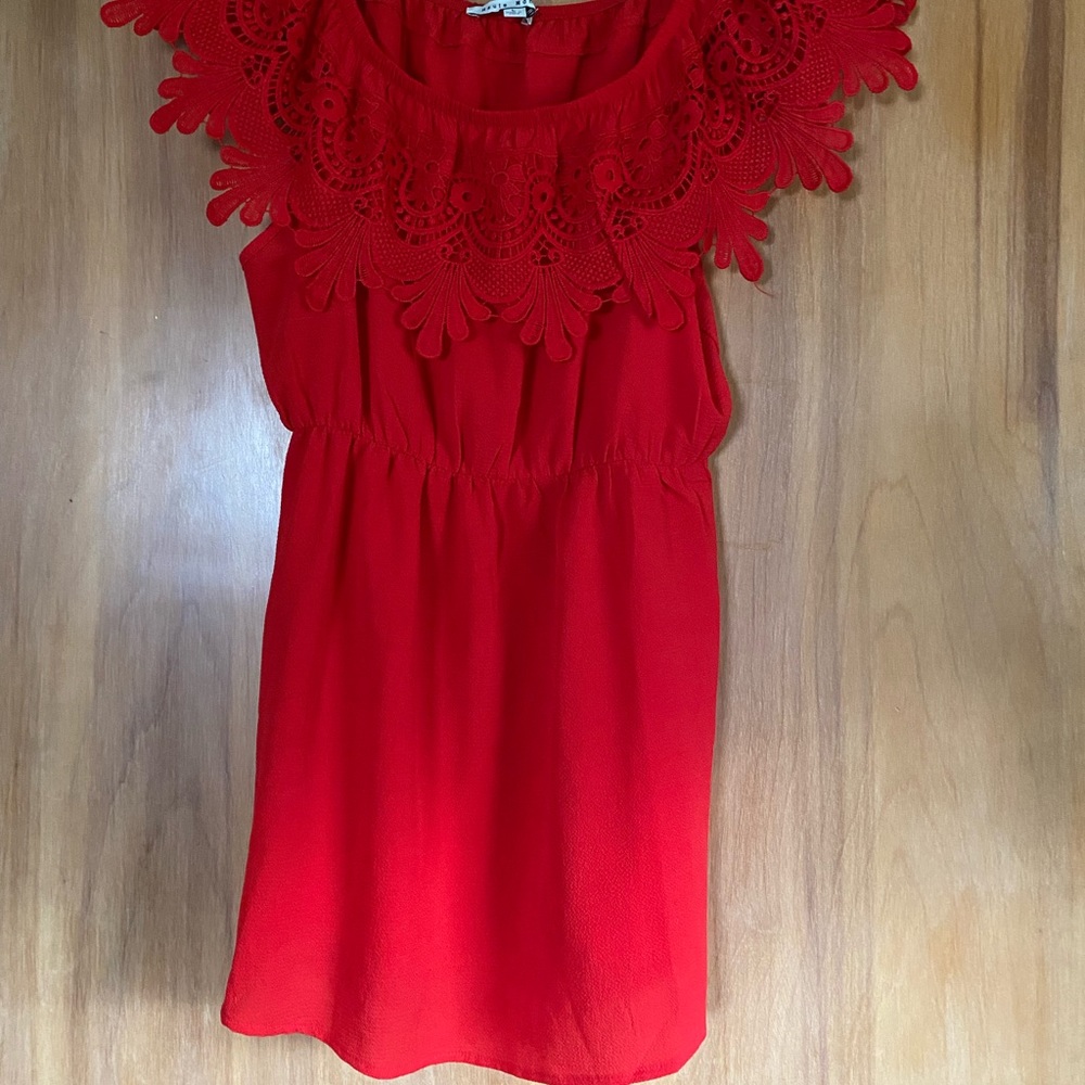 Red off the shoulder blouse maternity